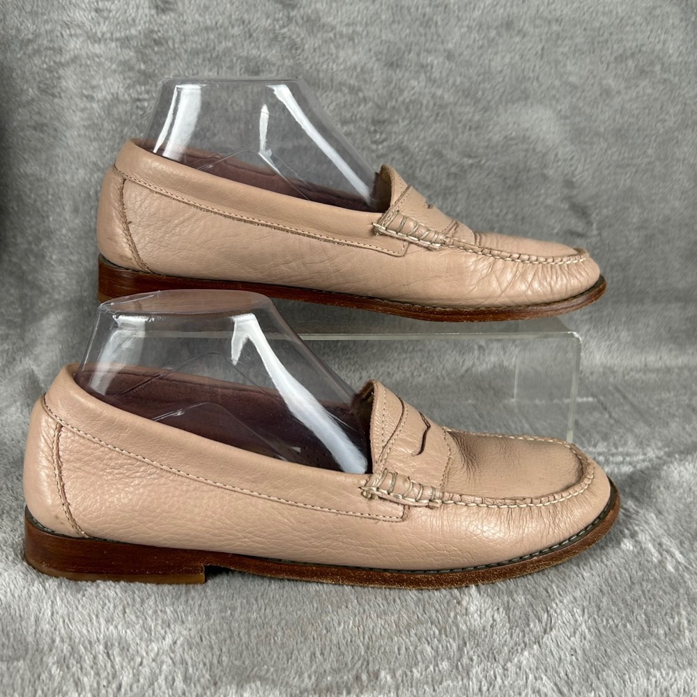GH Bass Weejuns Womens 8.5 M Pink Leather Penny Loafers Handcrafted 22321